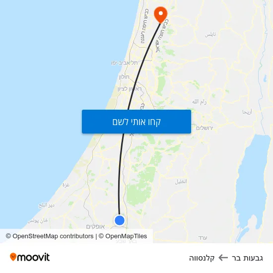מפת גבעות בר לקלנסווה