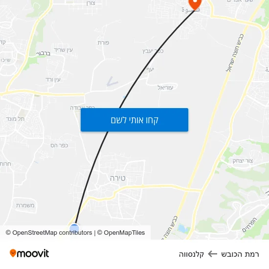מפת רמת הכובש לקלנסווה