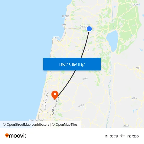 מפת כמאנה לקלנסווה