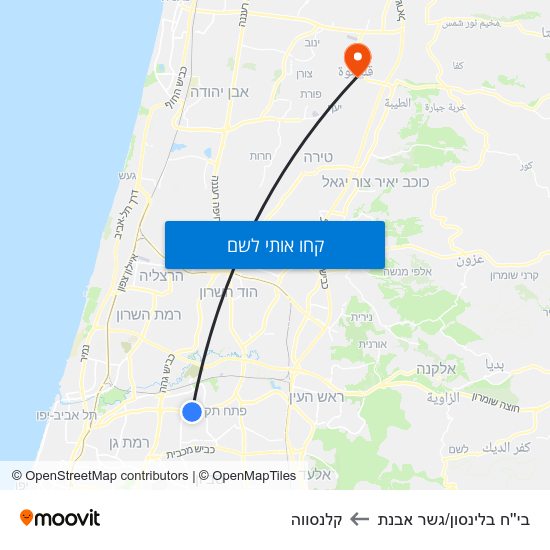 מפת בי''ח בלינסון/גשר מבצע ארנון לקלנסווה