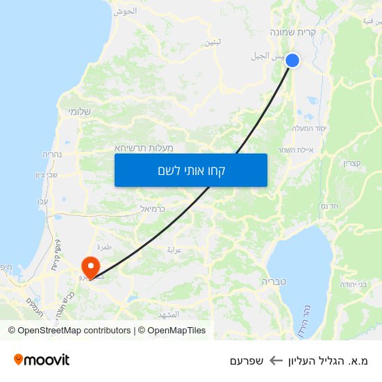 מפת מ.א. הגליל העליון לשפרעם