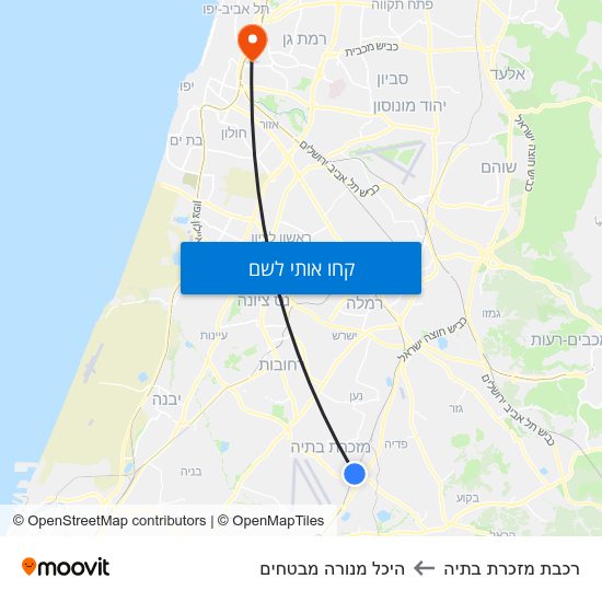 מפת רכבת מזכרת בתיה להיכל מנורה מבטחים