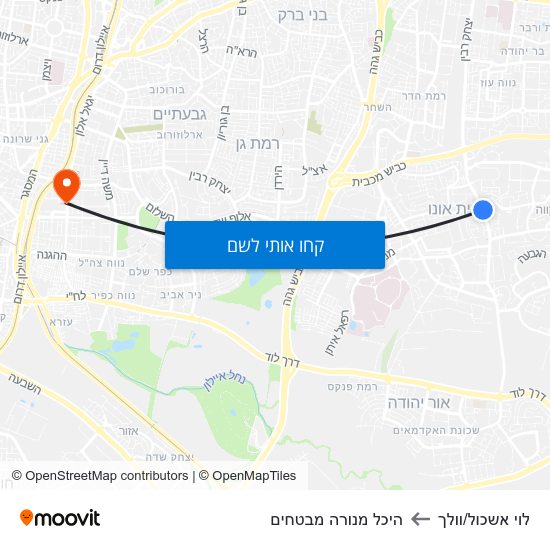 מפת לוי אשכול/וולך להיכל מנורה מבטחים