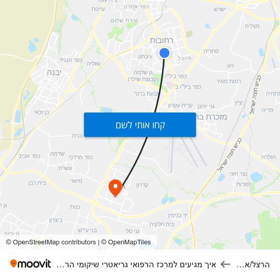 מפת הרצל/ארלוזורוב לאיך מגיעים למרכז הרפואי גריאטרי שיקומי הרצפלד בתחבורה ציבורית?