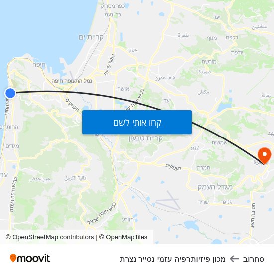 מפת סחרוב למכון פיזיותרפיה עזמי נסייר נצרת