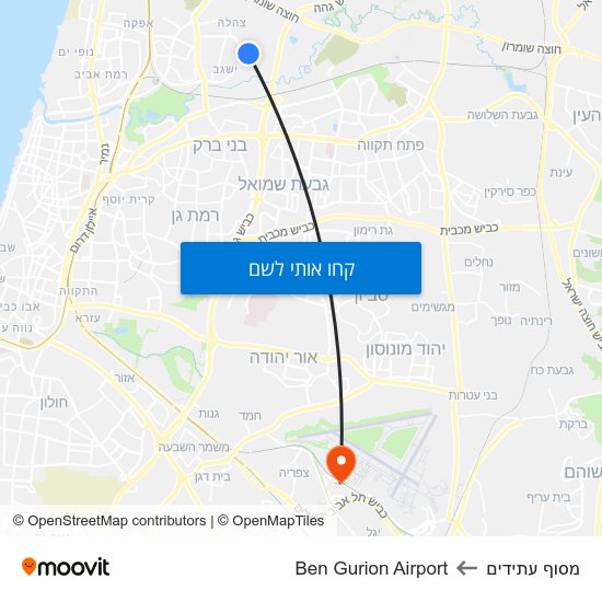 מפת מסוף עתידים לBen Gurion Airport