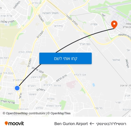 מפת רוטשילד/ז'בוטינסקי לBen Gurion Airport