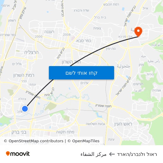 מפת ראול ולנברג/הארד לمركز الشفاء
