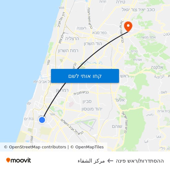 מפת ההסתדרות/ראש פינה לمركز الشفاء