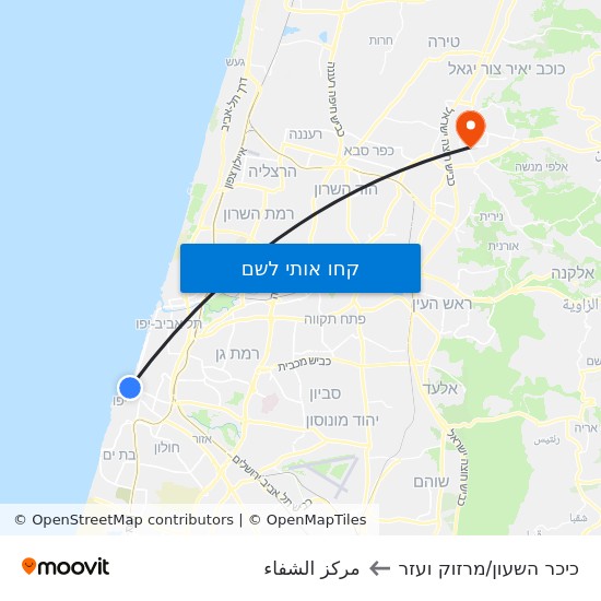 מפת כיכר השעון/מרזוק ועזר לمركز الشفاء