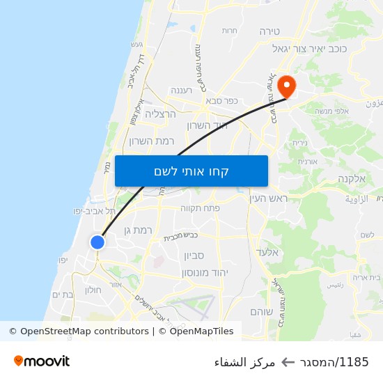 מפת ישראל טל/המסגר לمركز الشفاء