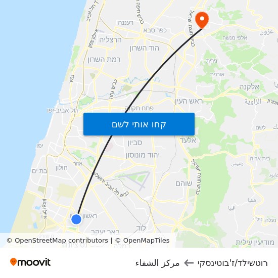 מפת רוטשילד/ז'בוטינסקי לمركز الشفاء