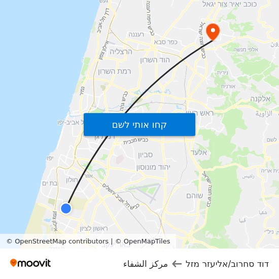 מפת דוד סחרוב/אליעזר מזל לمركز الشفاء