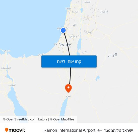מפת ישראל טל/המסגר לRamon International Airport