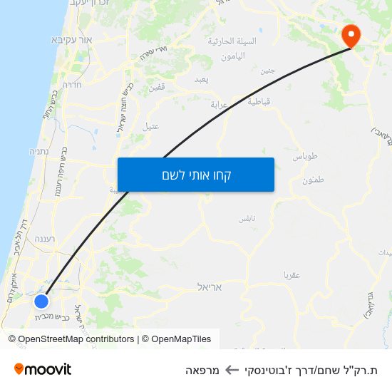 מפת ת.רק''ל שחם/דרך ז'בוטינסקי למרפאה