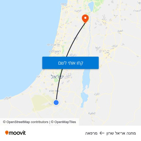 מפת מחנה אריאל שרון למרפאה