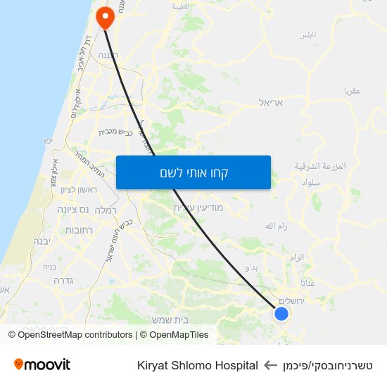 מפת טשרניחובסקי/פיכמן לKiryat Shlomo Hospital