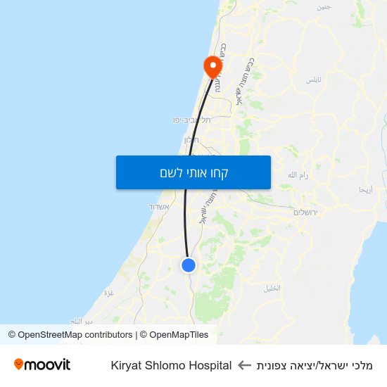 מפת מלכי ישראל/יציאה צפונית לKiryat Shlomo Hospital