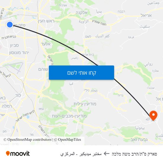 מפת פארק פ''ת/הרב משה מלכה לمختبر ميديكير - المركزي