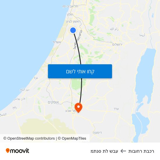 מפת רכבת רחובות לעבש לת סנתמ