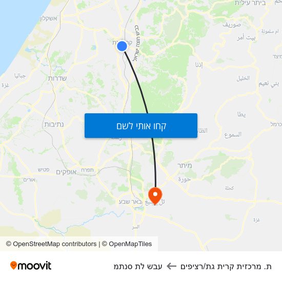 מפת ת. מרכזית קרית גת/רציפים לעבש לת סנתמ