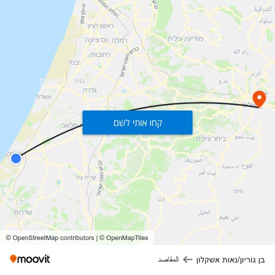 מפת בן גוריון/נאות אשקלון לالمقاصد