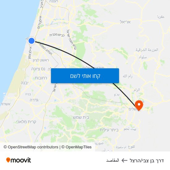 מפת דרך בן צבי/הרצל לالمقاصد