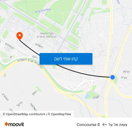 מפת צומת אל על לConcourse E
