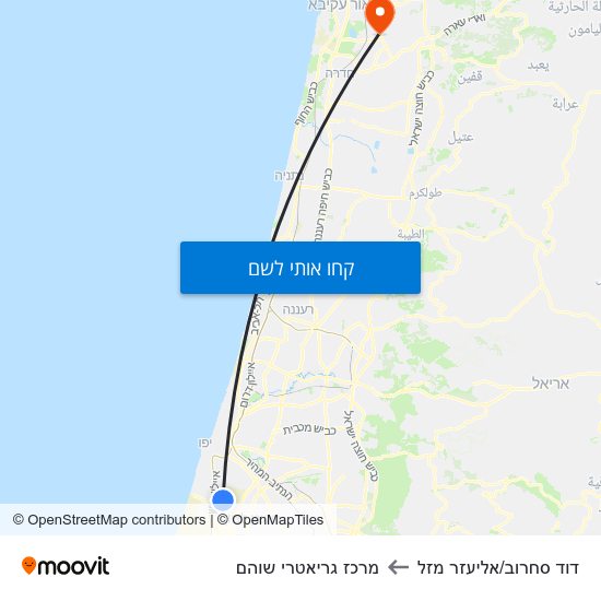 מפת דוד סחרוב/אליעזר מזל למרכז גריאטרי שוהם