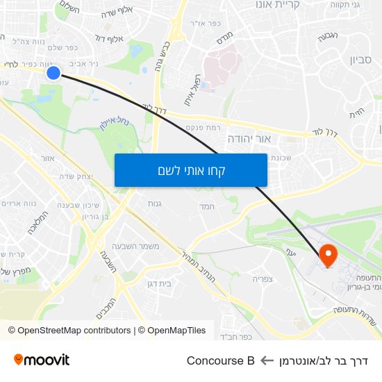 מפת דרך בר לב/אונטרמן לConcourse B