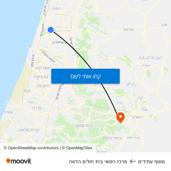 מפת מסוף עתידים למרכז רפואי בית חולים הדסה