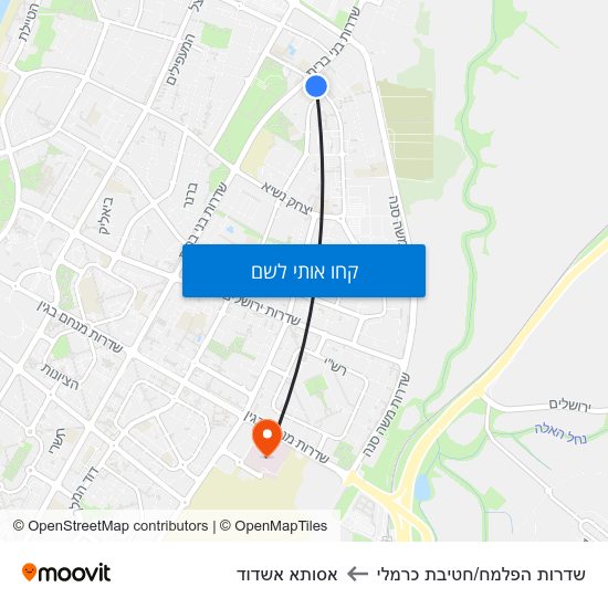 מפת שדרות הפלמח/חטיבת כרמלי לאסותא אשדוד