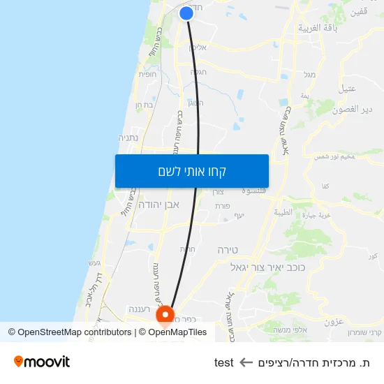 מפת ת. מרכזית חדרה/רציפים לtest