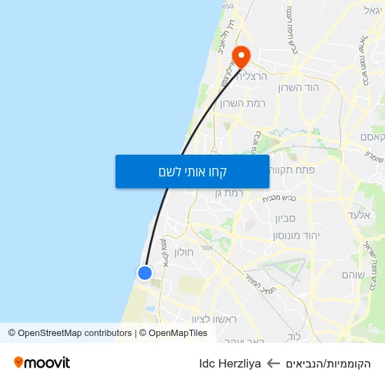 מפת הקוממיות/הנביאים לIdc Herzliya