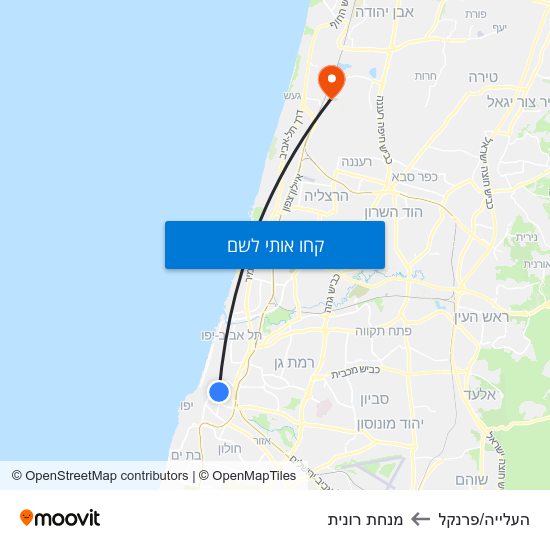 מפת העלייה/פרנקל למנחת רונית