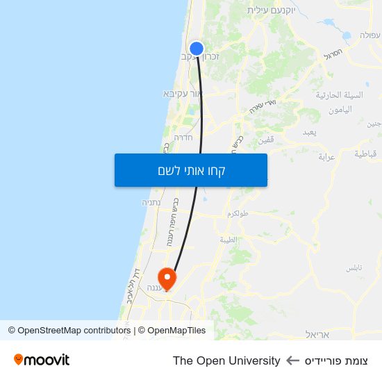 מפת צומת פוריידיס לThe Open University