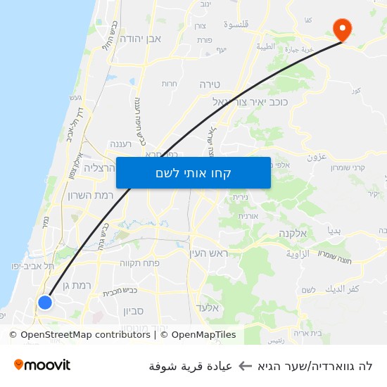 מפת לה גווארדיה/שער הגיא לعيادة قرية شوفة