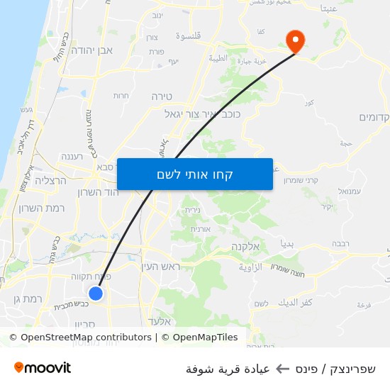 מפת שפרינצק / פינס לعيادة قرية شوفة