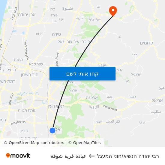 מפת רבי יהודה הנשיא/חוני המעגל לعيادة قرية شوفة