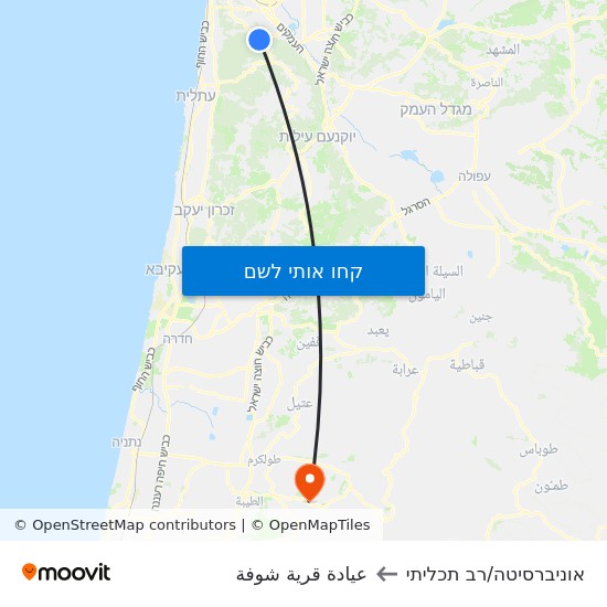 מפת אוניברסיטה/רב תכליתי לعيادة قرية شوفة