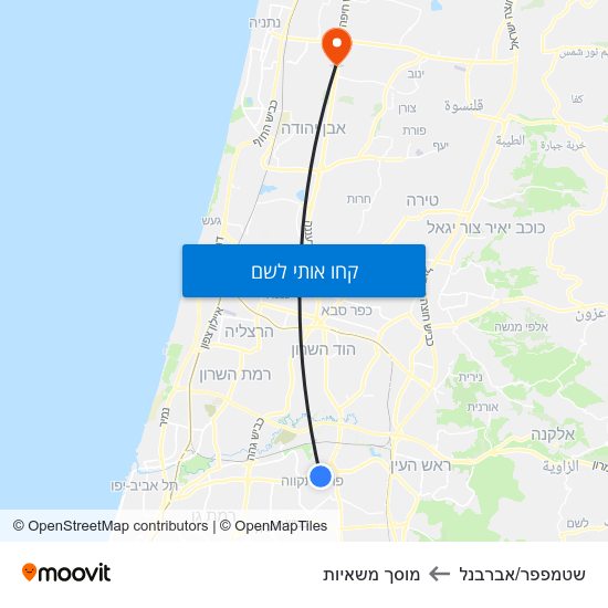 מפת שטמפפר/אברבנל למוסך משאיות