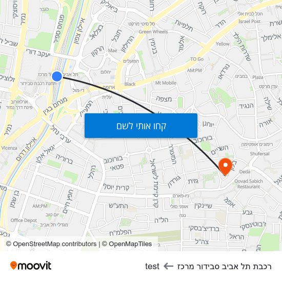 מפת רכבת תל אביב סבידור מרכז לtest