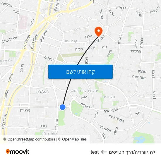 מפת לה גוורדיה/דרך הטייסים לtest