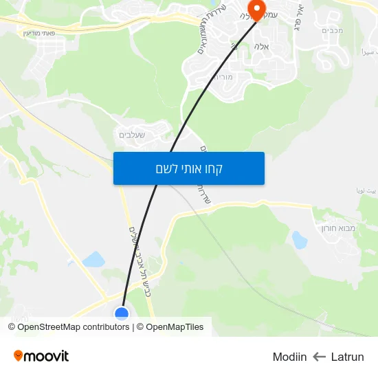 מפת Latrun לModiin