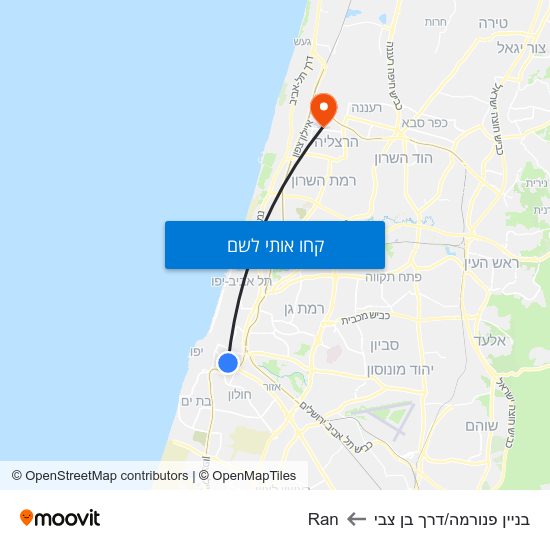 מפת בניין פנורמה/דרך בן צבי לRan
