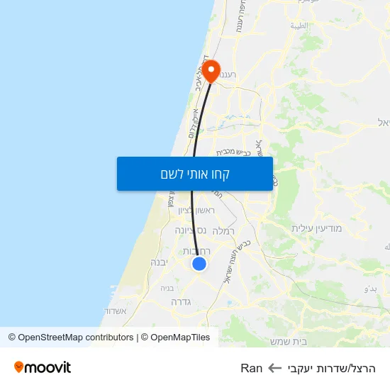 מפת הרצל/שדרות יעקבי לRan