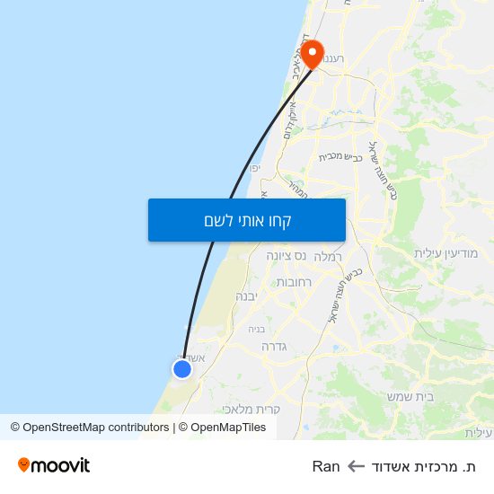 מפת ת. מרכזית אשדוד לRan