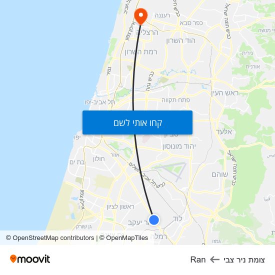 מפת צומת ניר צבי לRan