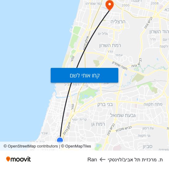 מפת ת. מרכזית תל אביב/לוינסקי לRan