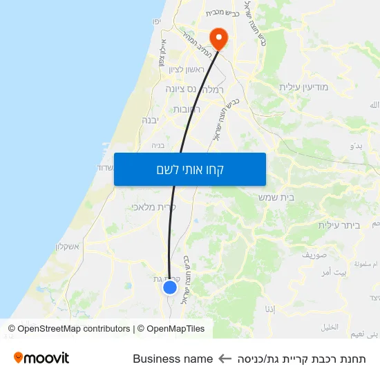 מפת תחנת רכבת קריית גת/כניסה לBusiness name